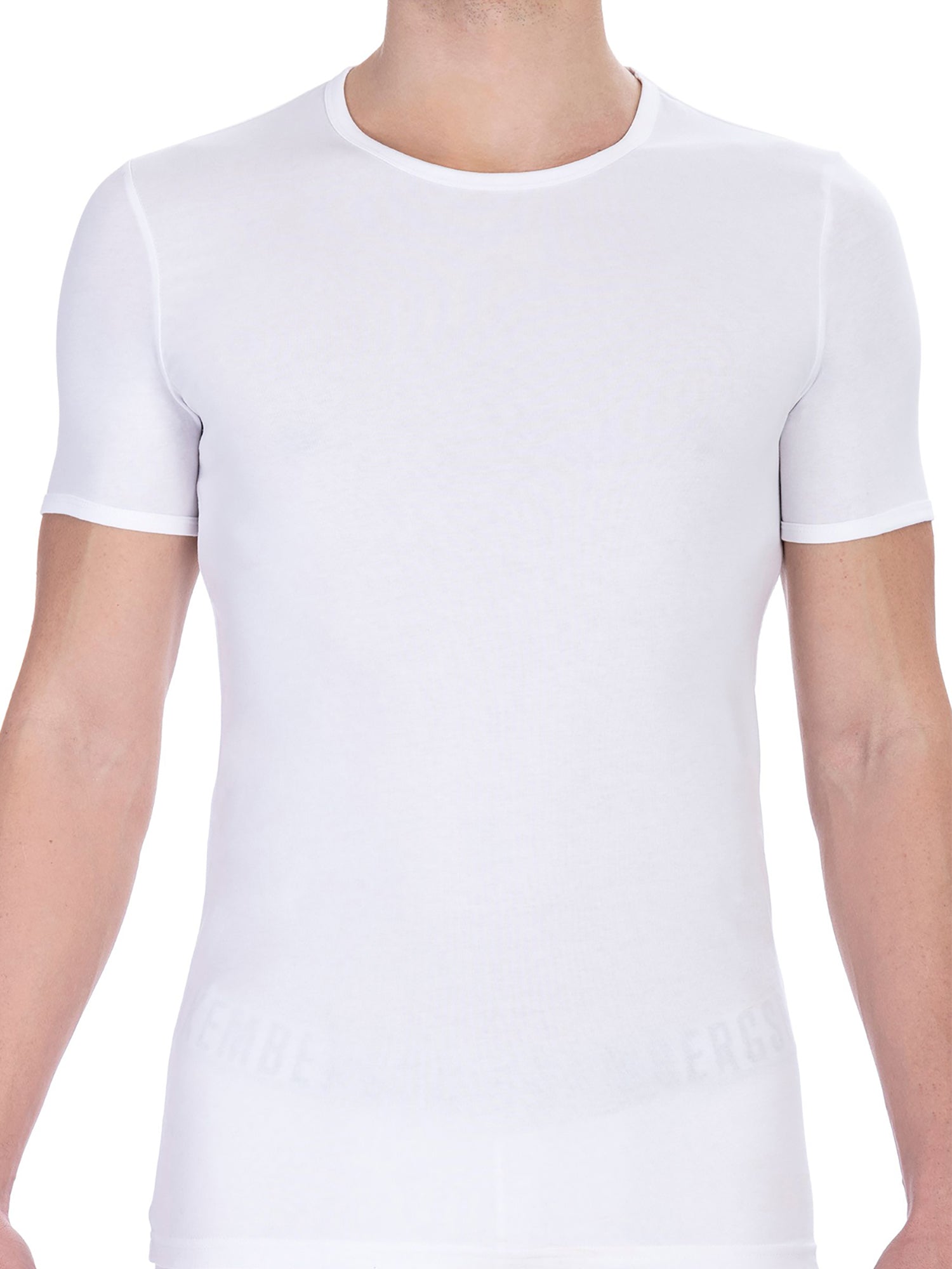 T-shirt da uomo Misto Cotton + Elastane - T-Shirt | secretrend | BKK1UTS01SI-WHITE-S