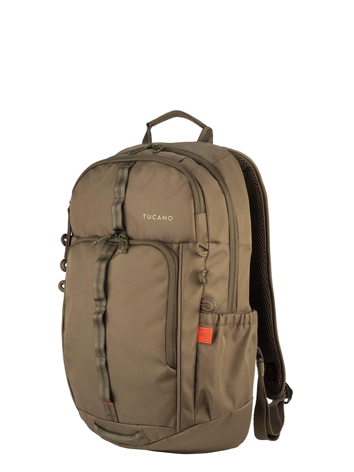 Zaino Unisex in PET Riciclato Casual BKRING15-Verde militare Tucano