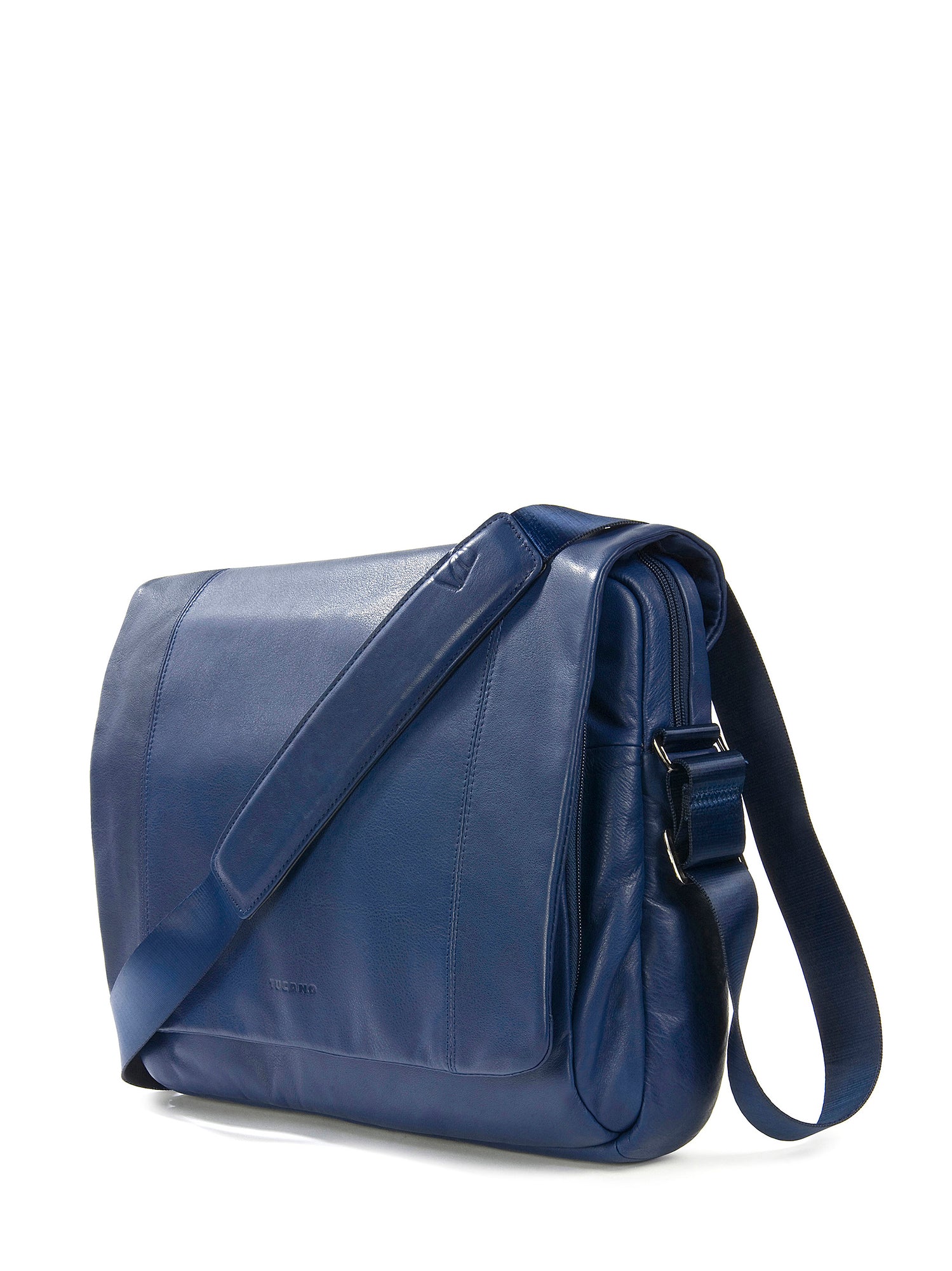 Borsa a tracolla unisex vera pelle Casual BMOP15-Blu Tucano