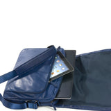 Borsa a tracolla unisex vera pelle Casual BMOP15-Blu Tucano
