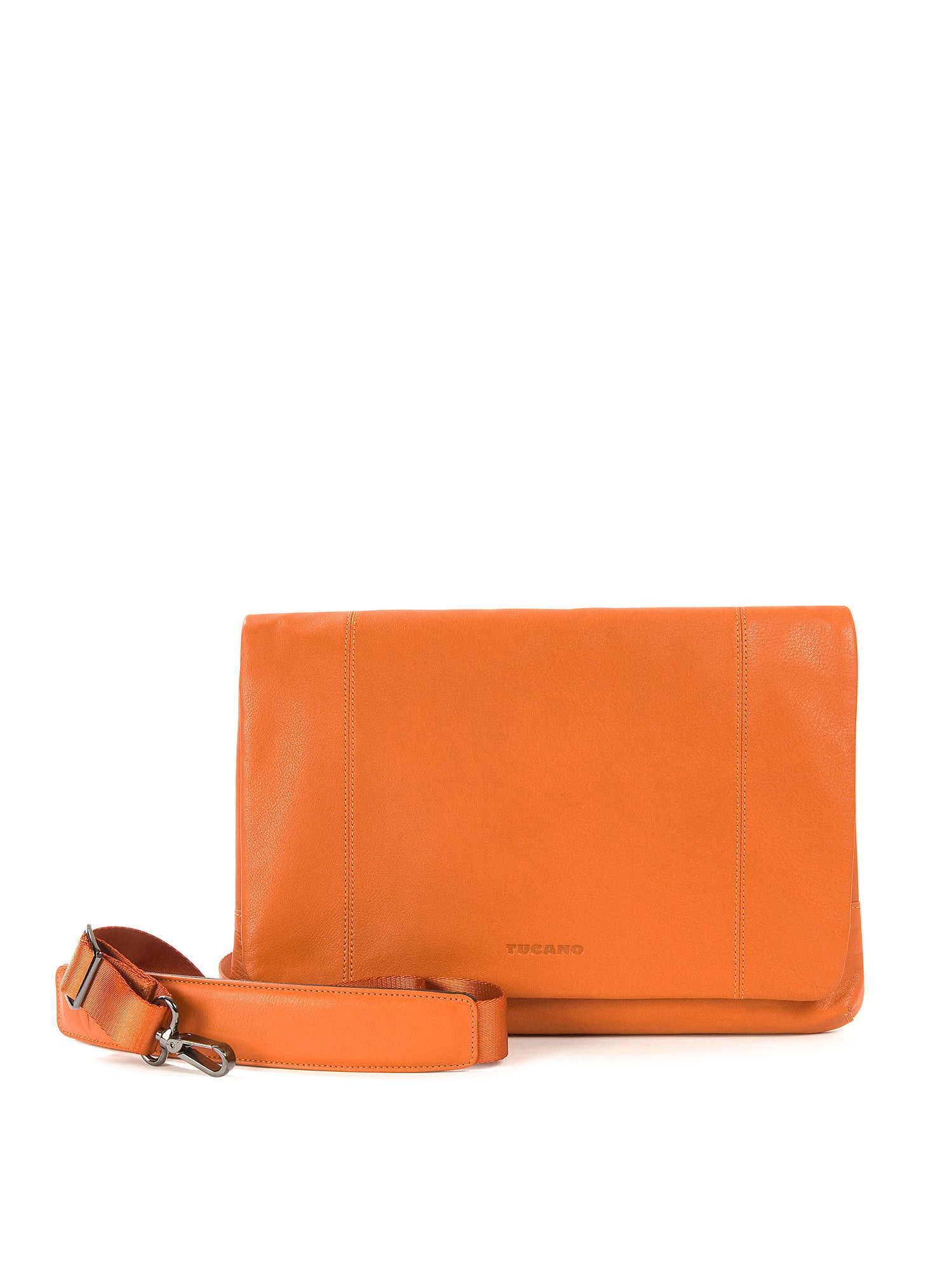 Borsa a tracolla unisex in vera pelle Casual BOCP11-Arancione Tucano