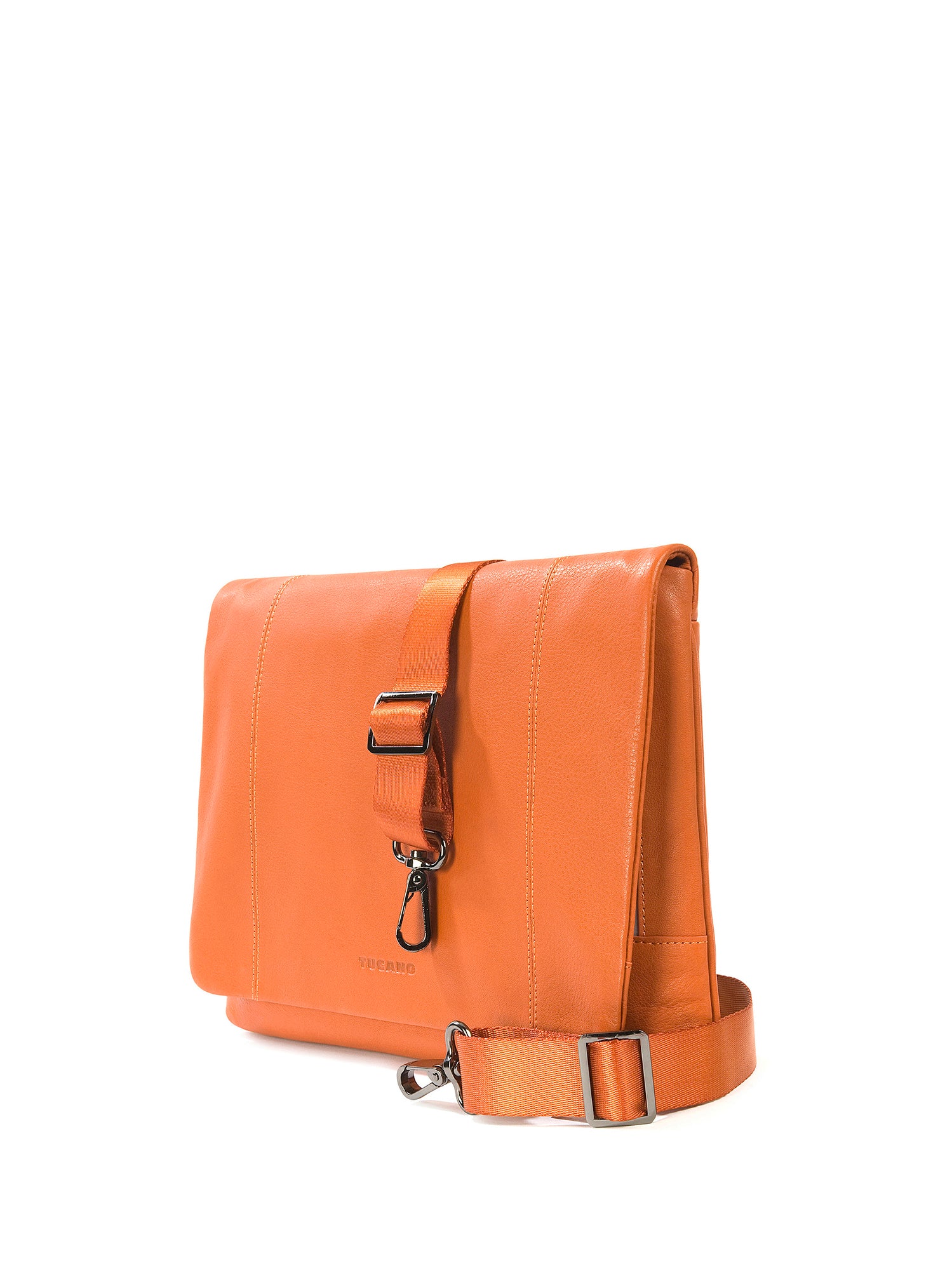 Borsa a tracolla unisex in vera pelle Casual BOCP11-Arancione Tucano