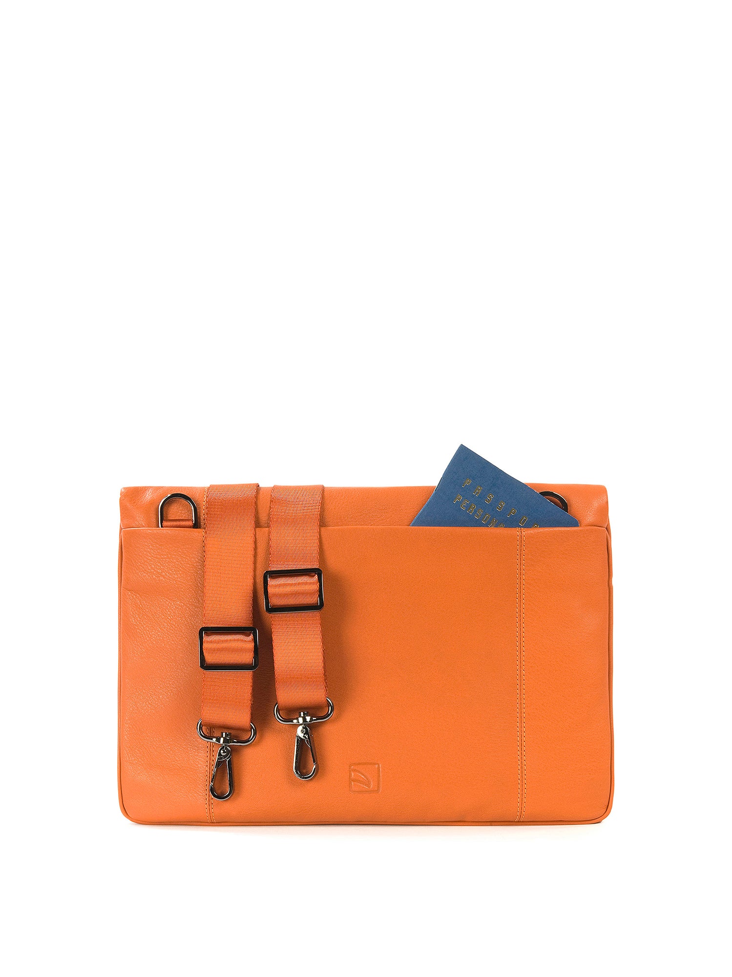 Borsa a tracolla unisex in vera pelle Casual BOCP11-Arancione Tucano