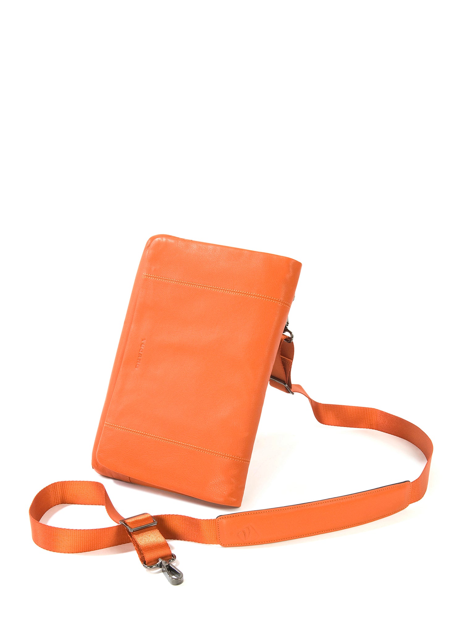 Borsa a tracolla unisex in vera pelle Casual BOCP11-Arancione Tucano