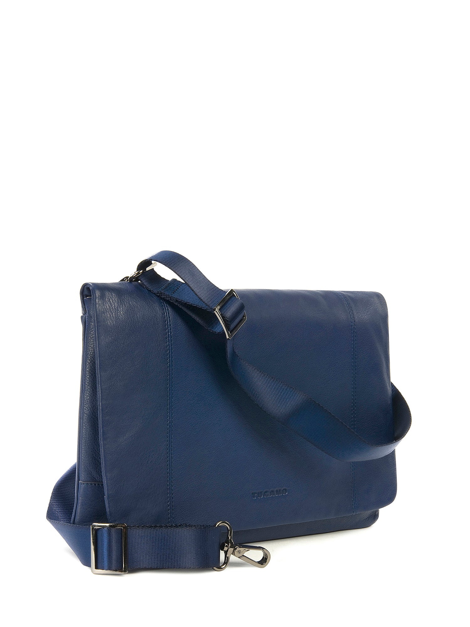 Borsa a tracolla unisex in vera pelle Casual BOCP11-Blu Tucano