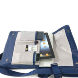 Borsa a tracolla unisex in vera pelle Casual BOCP11-Blu Tucano