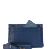 Borsa a tracolla unisex in vera pelle Casual BOCP11-Blu Tucano