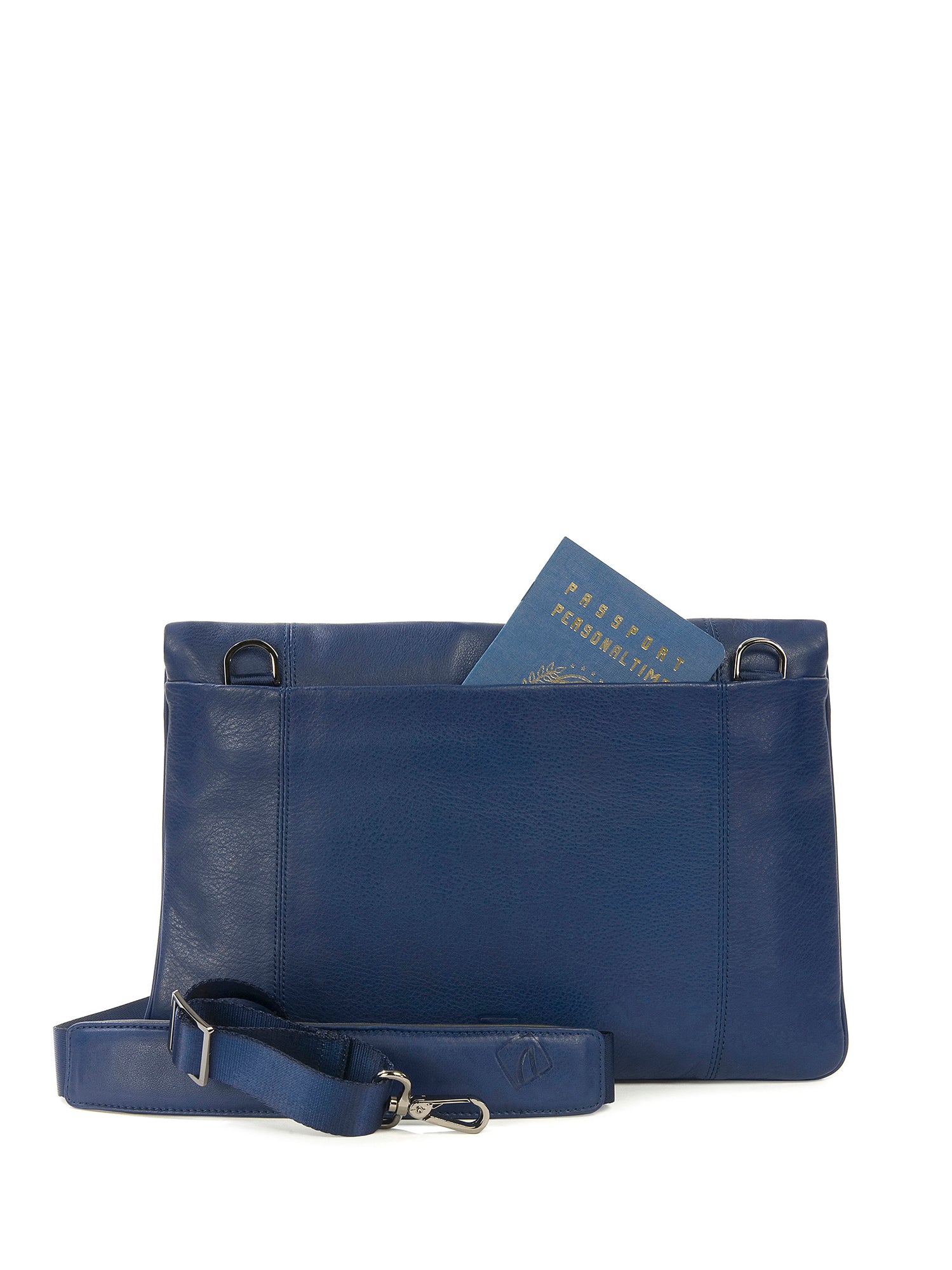 Borsa a tracolla unisex in vera pelle Casual BOCP11-Blu Tucano