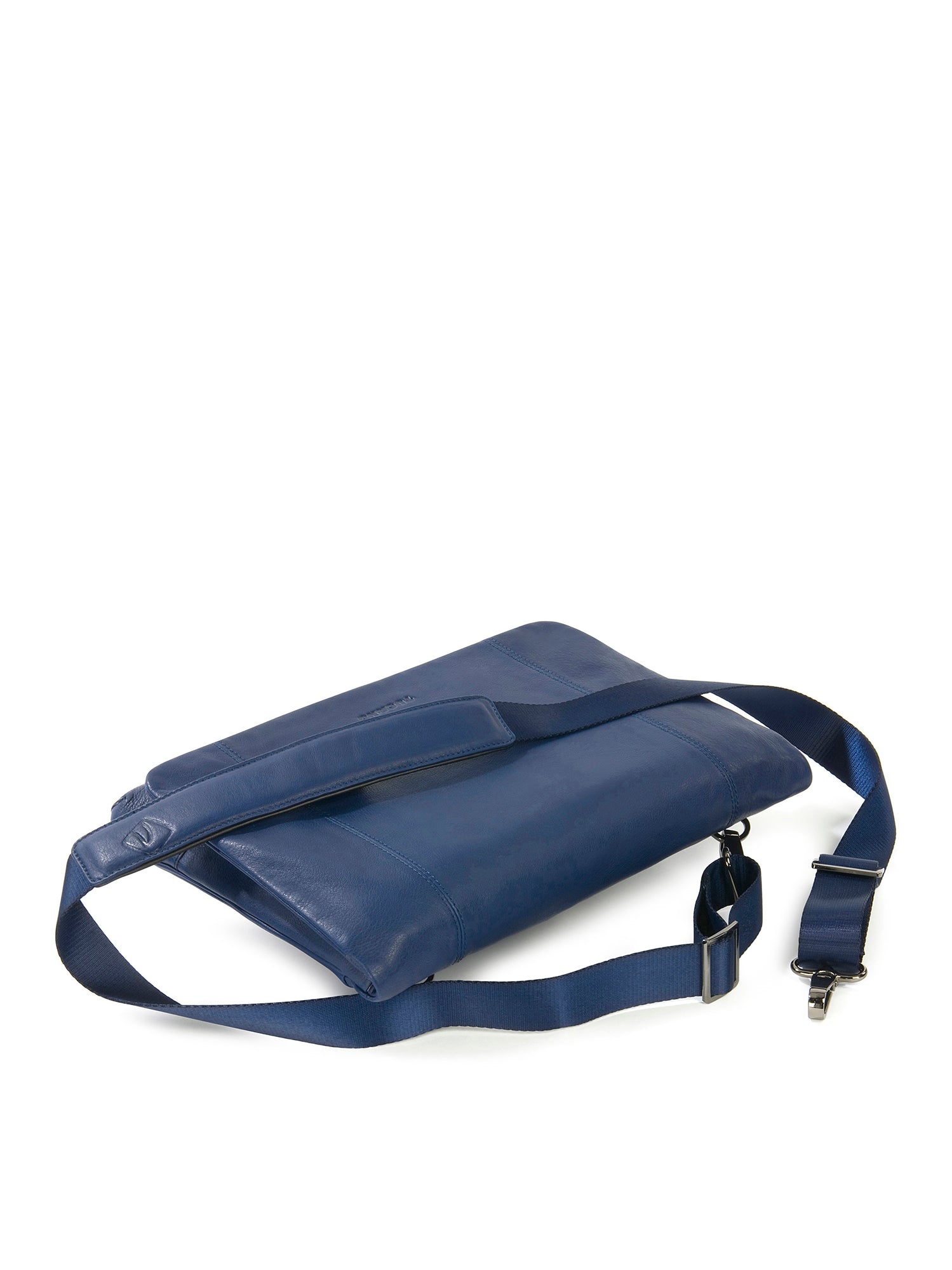 Borsa a tracolla unisex in vera pelle Casual BOCP11-Blu Tucano