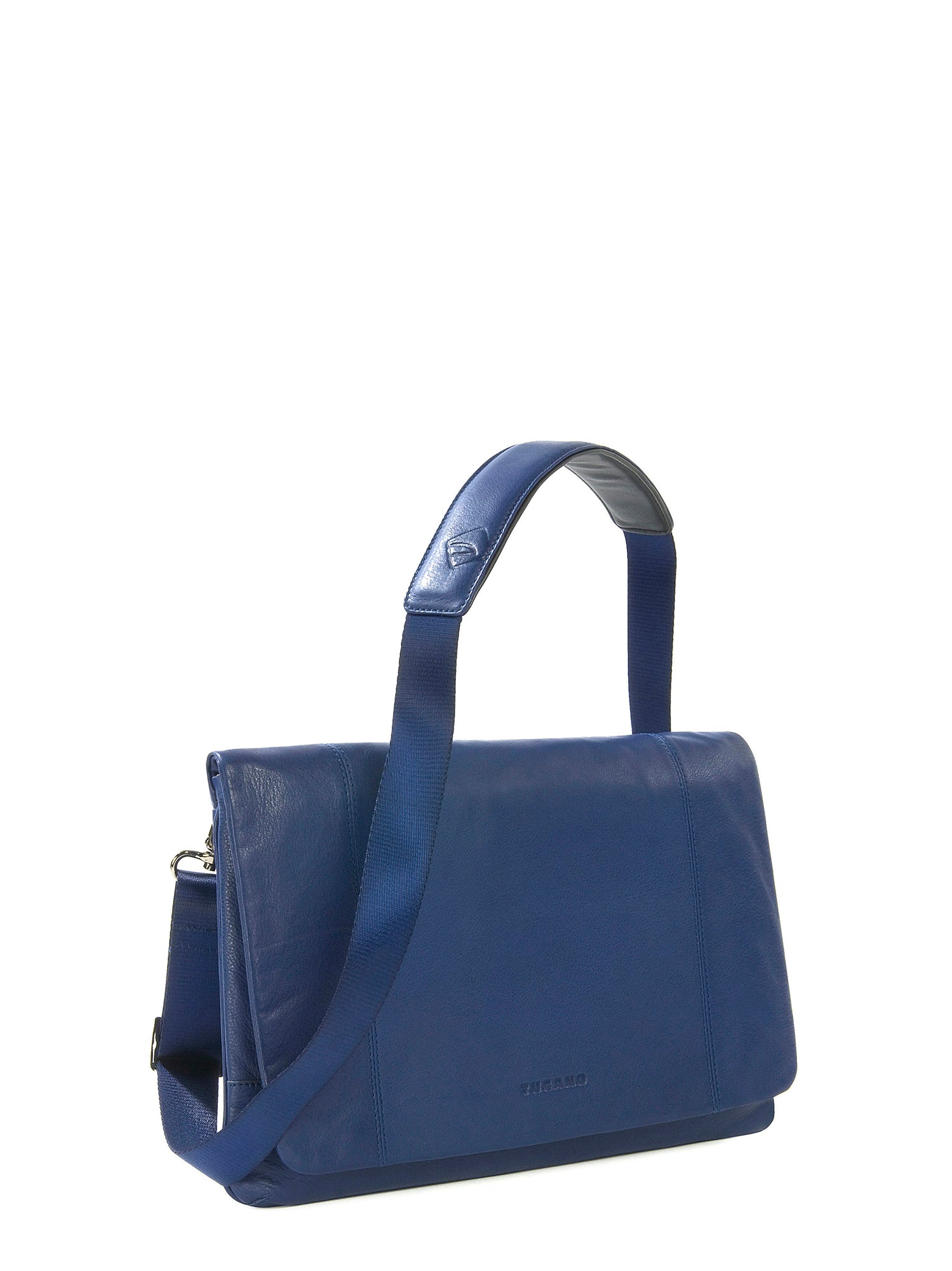 Borsa a tracolla unisex in vera pelle Casual BOCP11-Blu Tucano