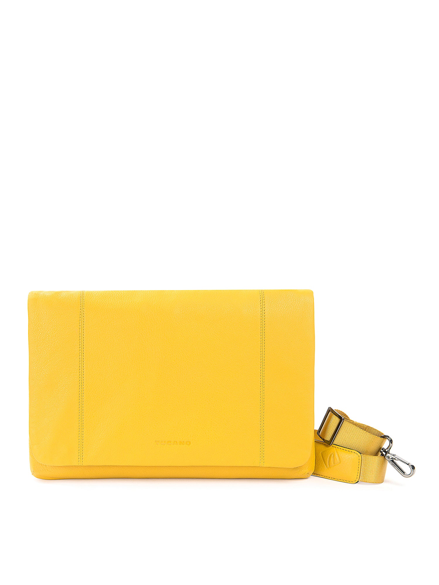Borsa a tracolla unisex in vera pelle Casual BOCP11-Giallo Tucano