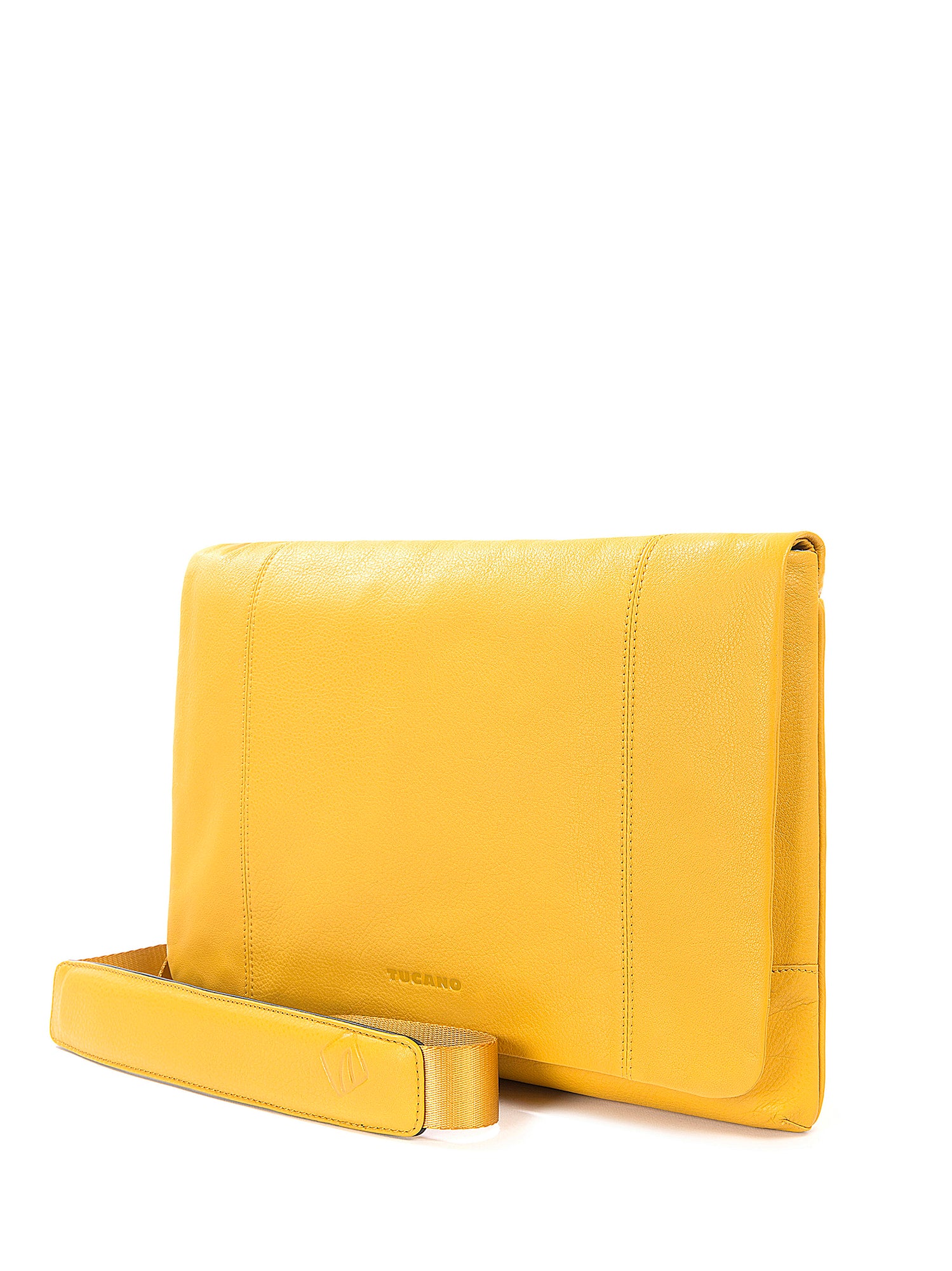 Borsa a tracolla unisex in vera pelle Casual BOCP11-Giallo Tucano