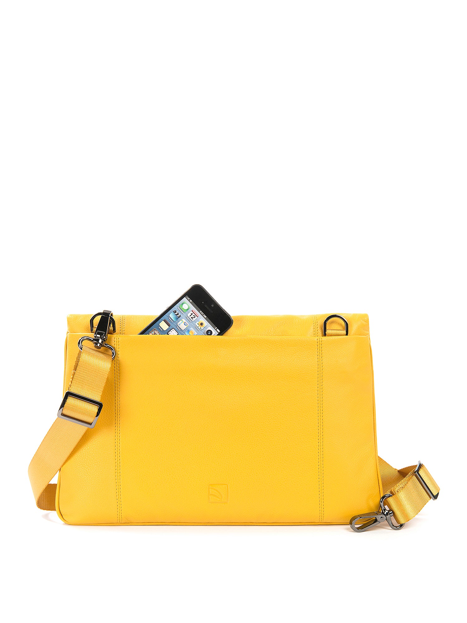 Borsa a tracolla unisex in vera pelle Casual BOCP11-Giallo Tucano