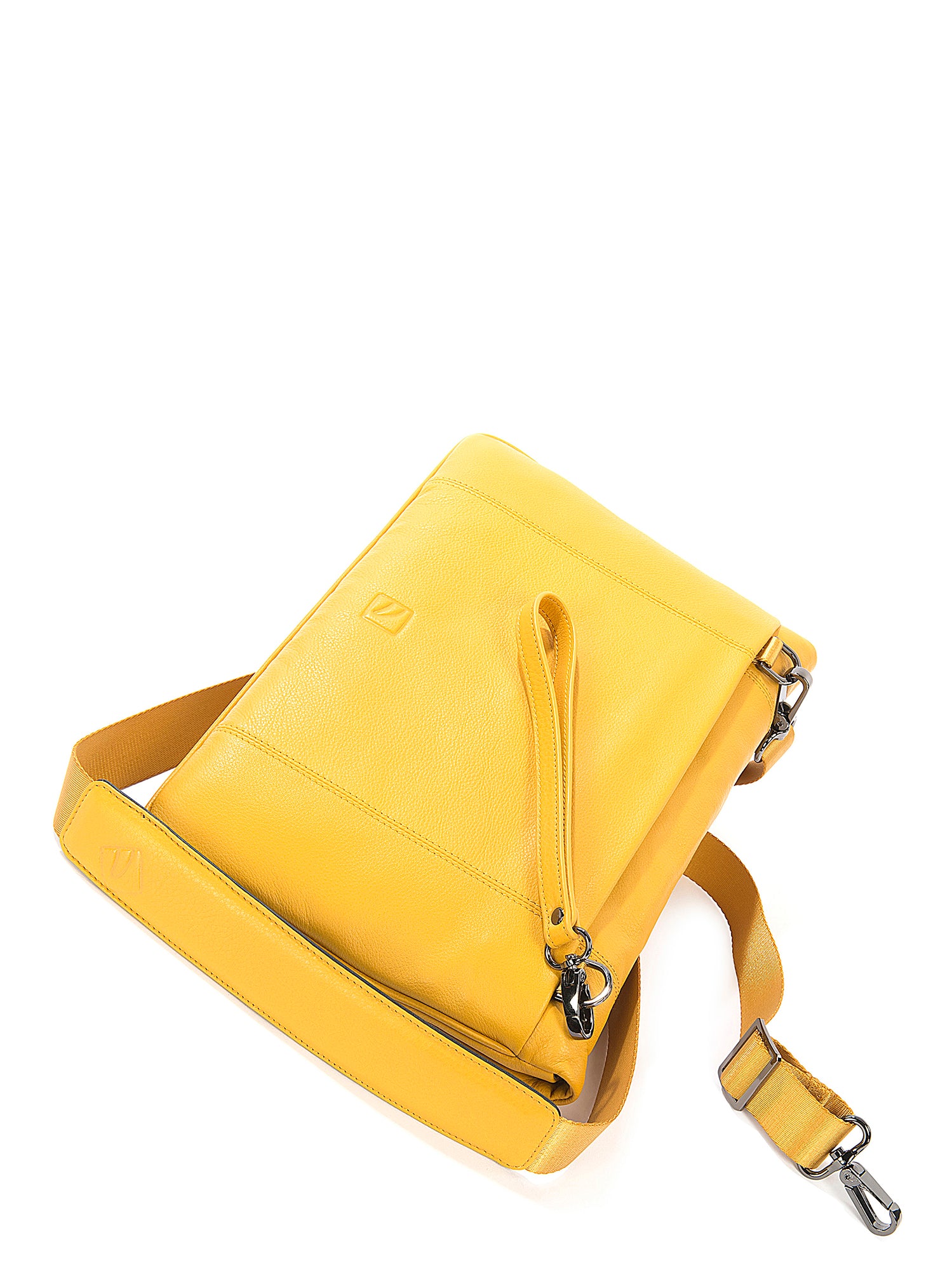 Borsa a tracolla unisex in vera pelle Casual BOCP11-Giallo Tucano