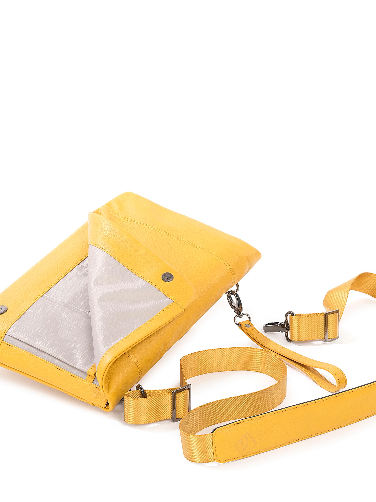 Borsa a tracolla unisex in vera pelle Casual BOCP11-Giallo Tucano
