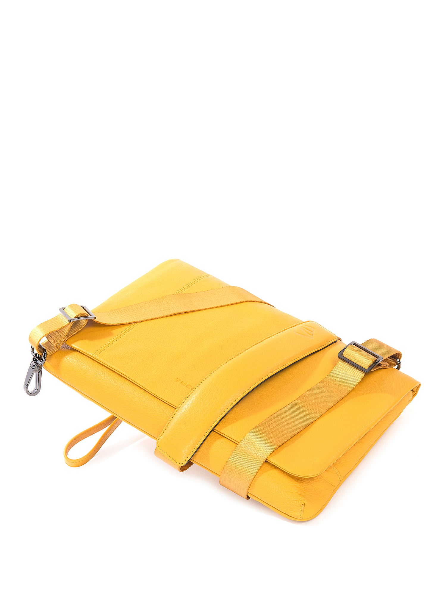 Borsa a tracolla unisex in vera pelle Casual BOCP11-Giallo Tucano