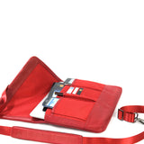 Borsa a tracolla unisex in vera pelle Casual BOCP11-Rosso Tucano