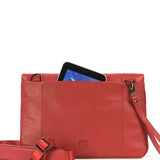 Borsa a tracolla unisex in vera pelle Casual BOCP11-Rosso Tucano