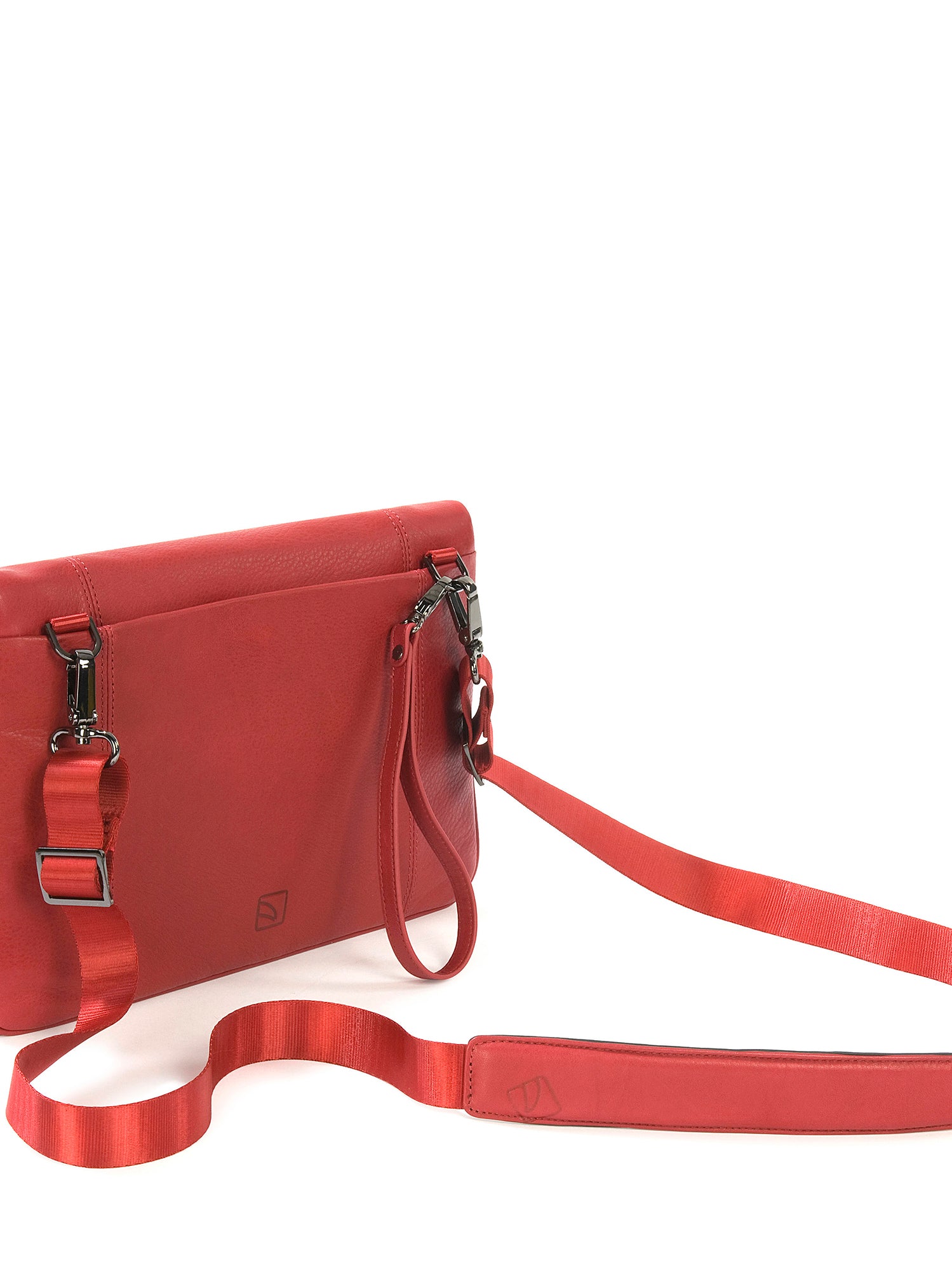 Borsa a tracolla unisex in vera pelle Casual BOCP11-Rosso Tucano
