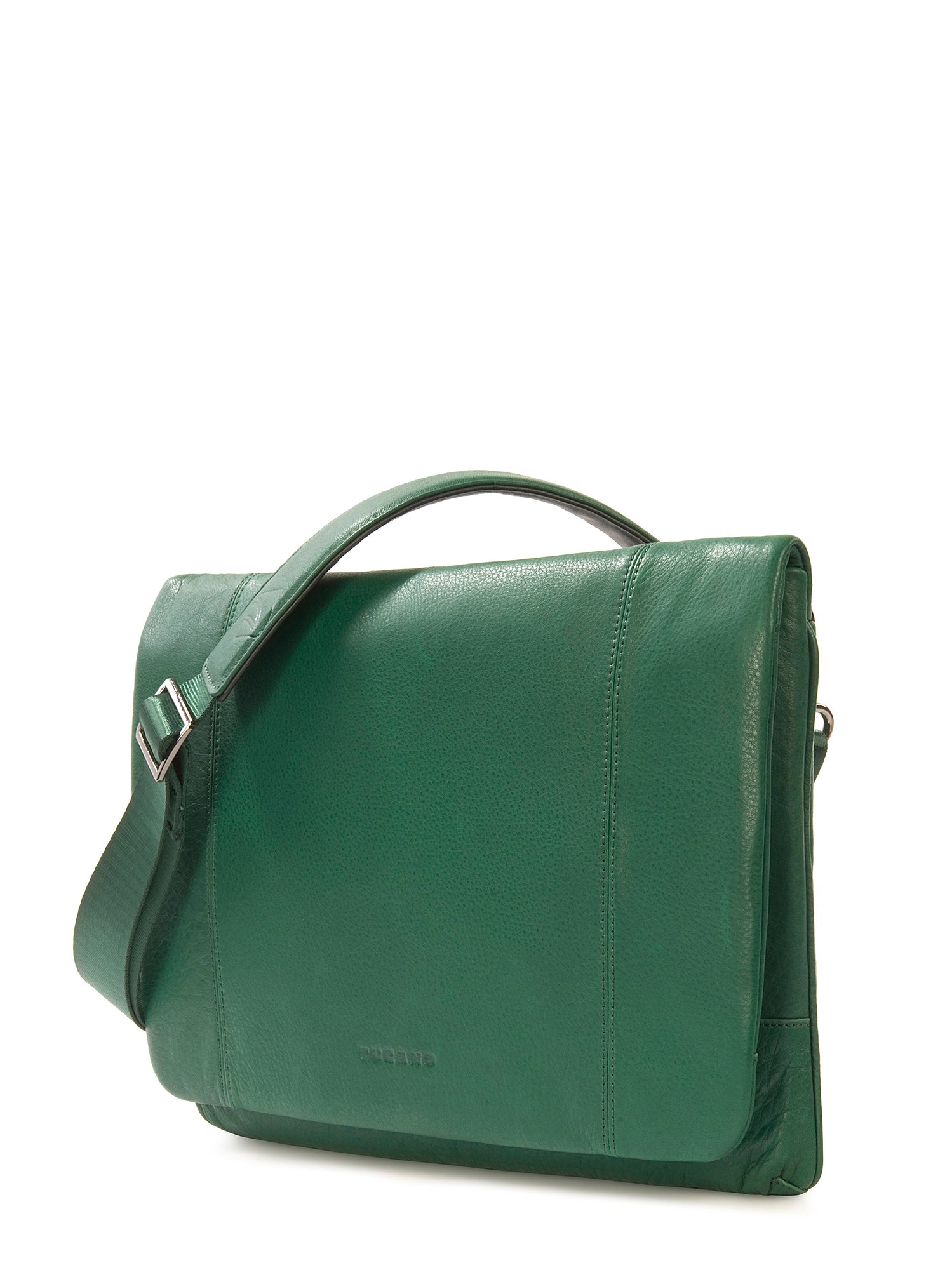 Borsa a tracolla unisex in vera pelle Casual BOCP11-Verde Tucano