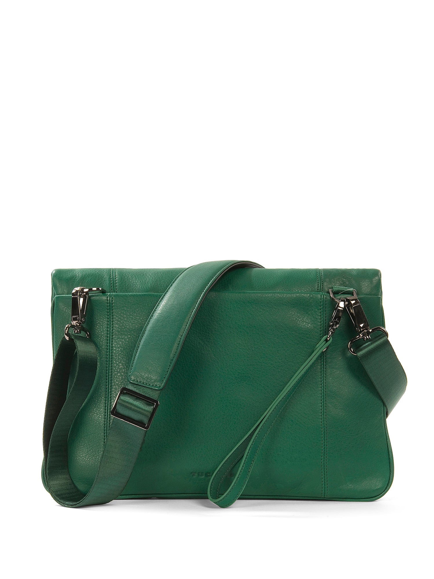 Borsa a tracolla unisex in vera pelle Casual BOCP11-Verde Tucano