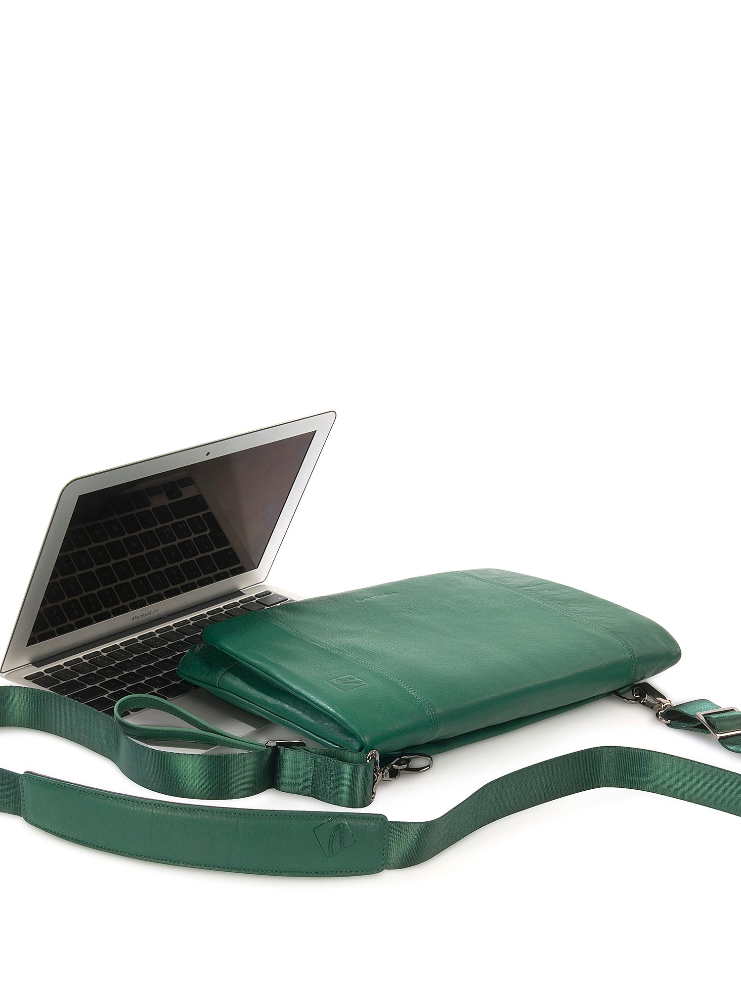 Borsa a tracolla unisex in vera pelle Casual BOCP11-Verde Tucano