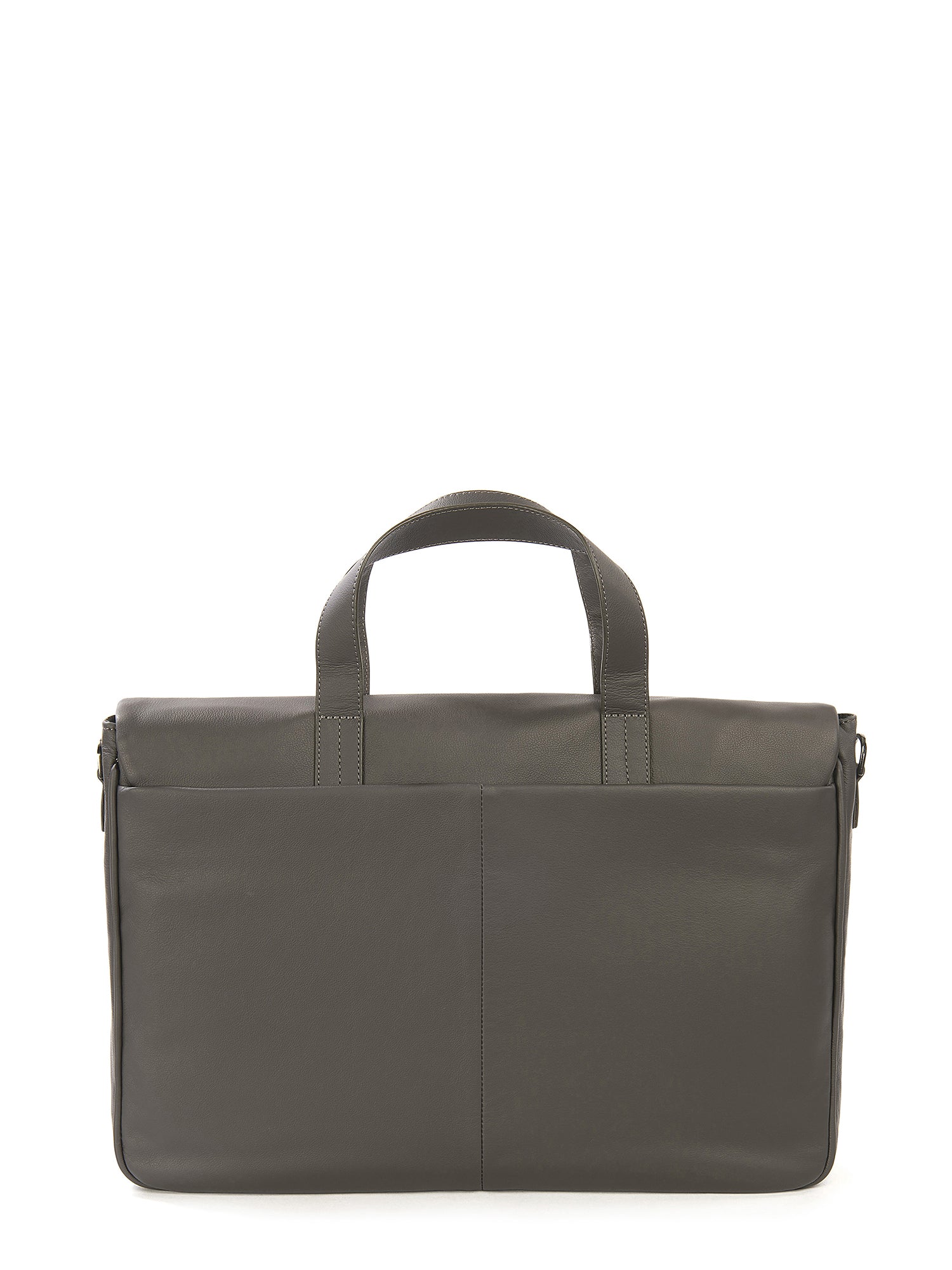 Borsa a mano unisex vera pelle Casual BTE15-Grigio ghiaccio Tucano
