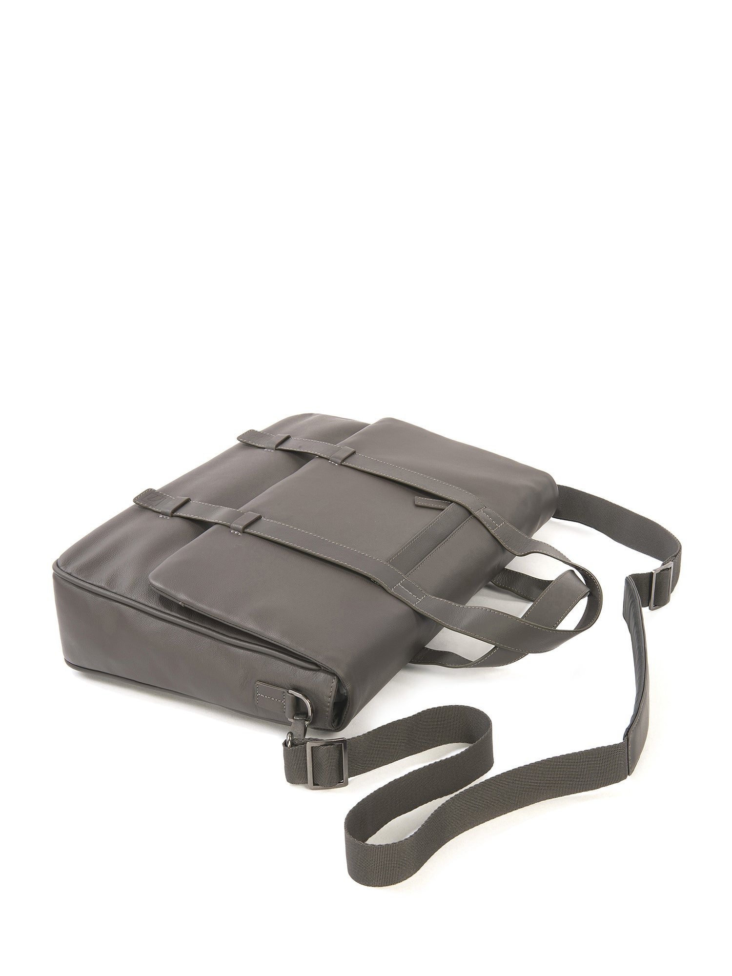 Borsa a mano unisex vera pelle Casual BTE15-Grigio ghiaccio Tucano