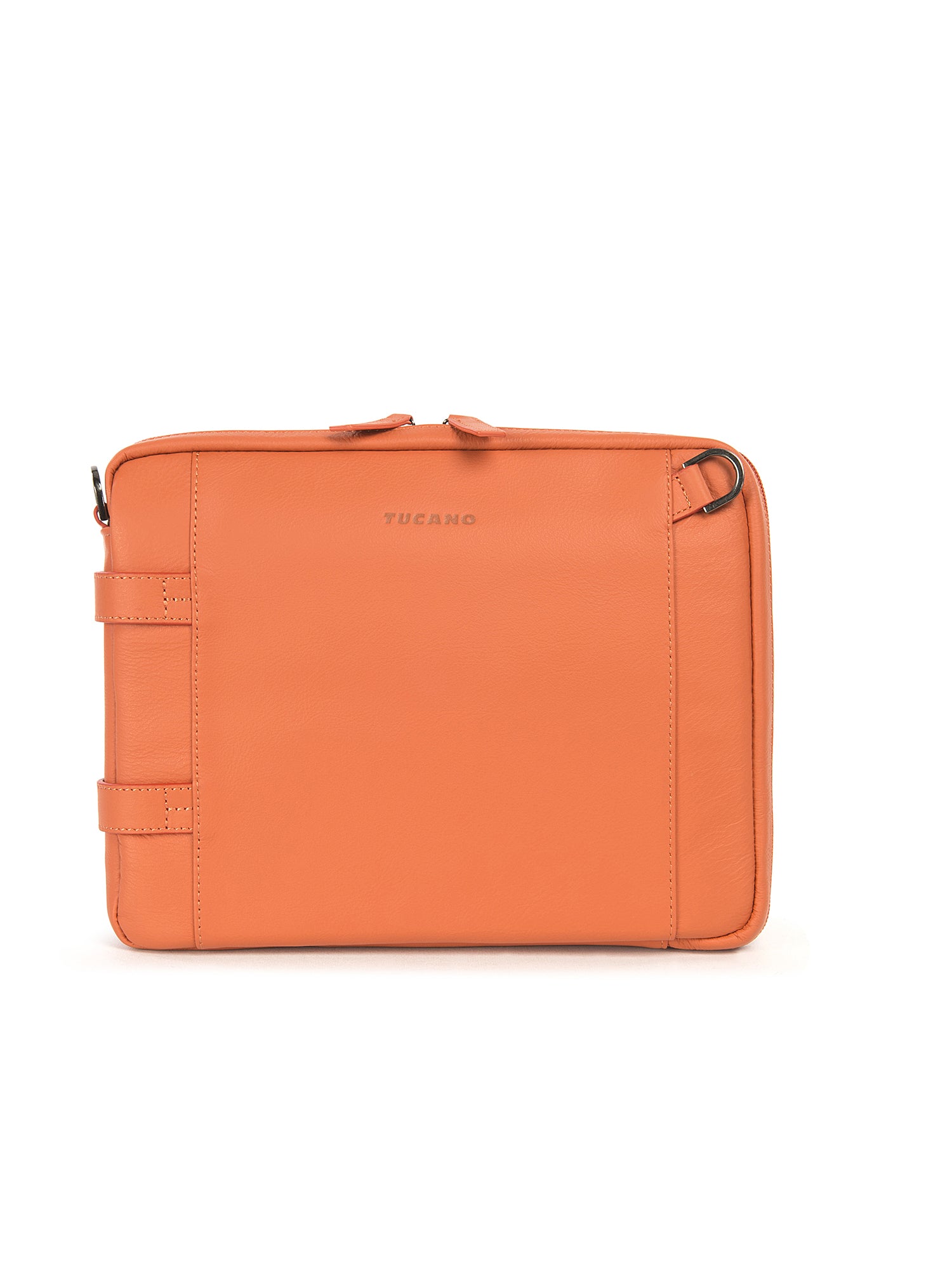 Borsa a tracolla unisex vera pelle Casual BTES-Arancione Tucano