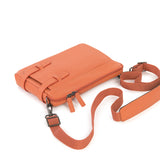 Borsa a tracolla unisex vera pelle Casual BTES-Arancione Tucano