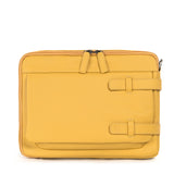 Borsa a tracolla unisex vera pelle Casual BTES-Giallo Tucano