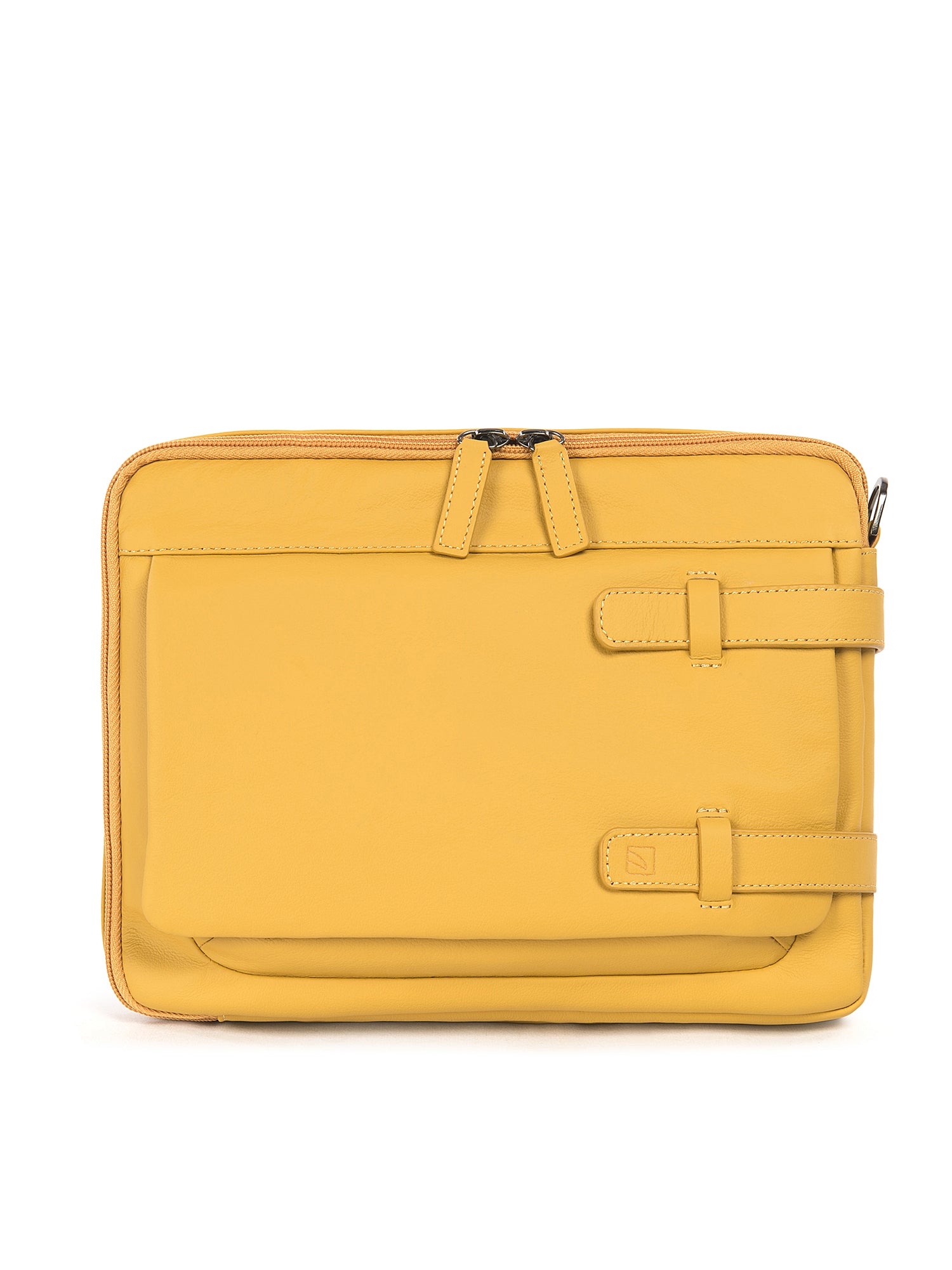 Borsa a tracolla unisex vera pelle Casual BTES-Giallo Tucano