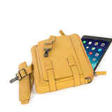 Borsa a tracolla unisex vera pelle Casual BTES-Giallo Tucano