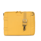 Borsa a tracolla unisex vera pelle Casual BTES-Giallo Tucano