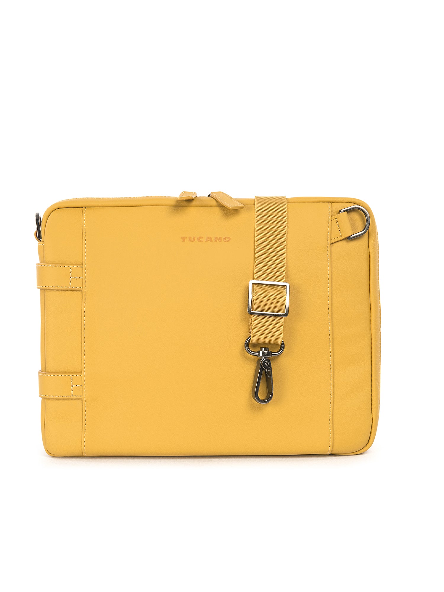 Borsa a tracolla unisex vera pelle Casual BTES-Giallo Tucano