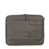 Borsa a tracolla unisex vera pelle Casual BTES-Grigio Tucano