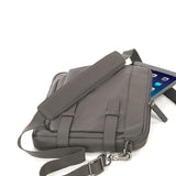 Borsa a tracolla unisex vera pelle Casual BTES-Grigio Tucano