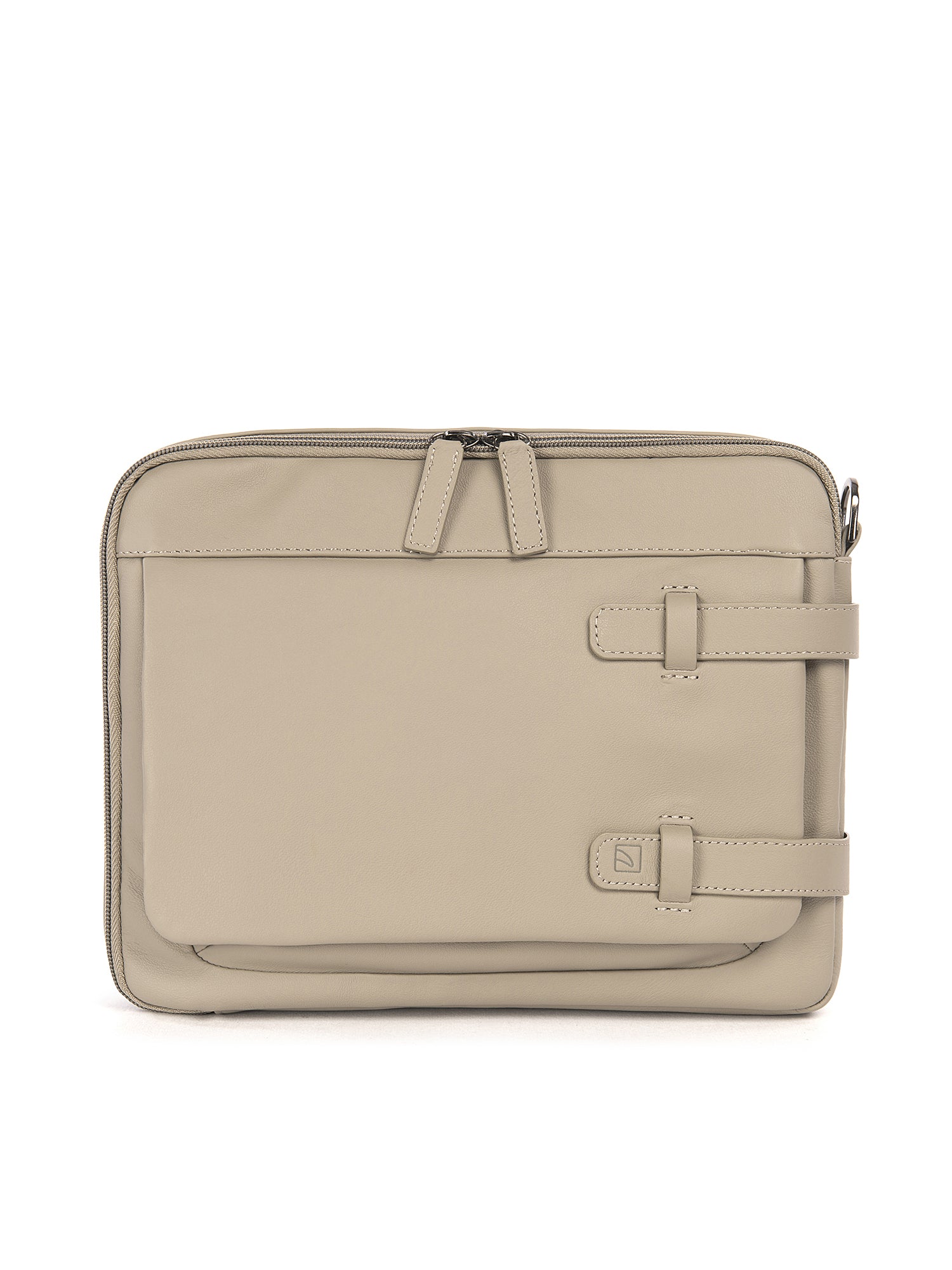 Borsa a tracolla unisex vera pelle Casual BTES-Grigio ghiaccio Tucano