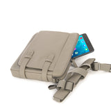 Borsa a tracolla unisex vera pelle Casual BTES-Grigio ghiaccio Tucano