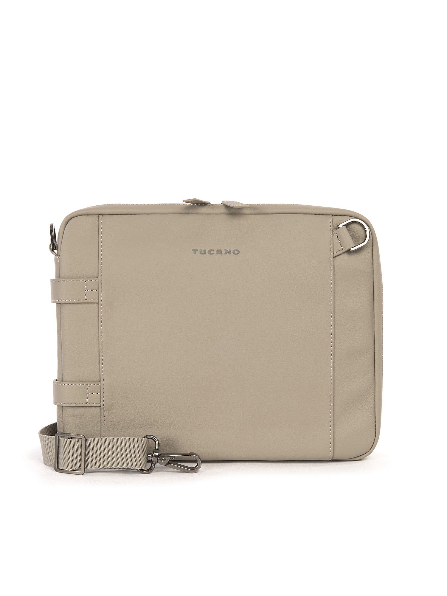 Borsa a tracolla unisex vera pelle Casual BTES-Grigio ghiaccio Tucano