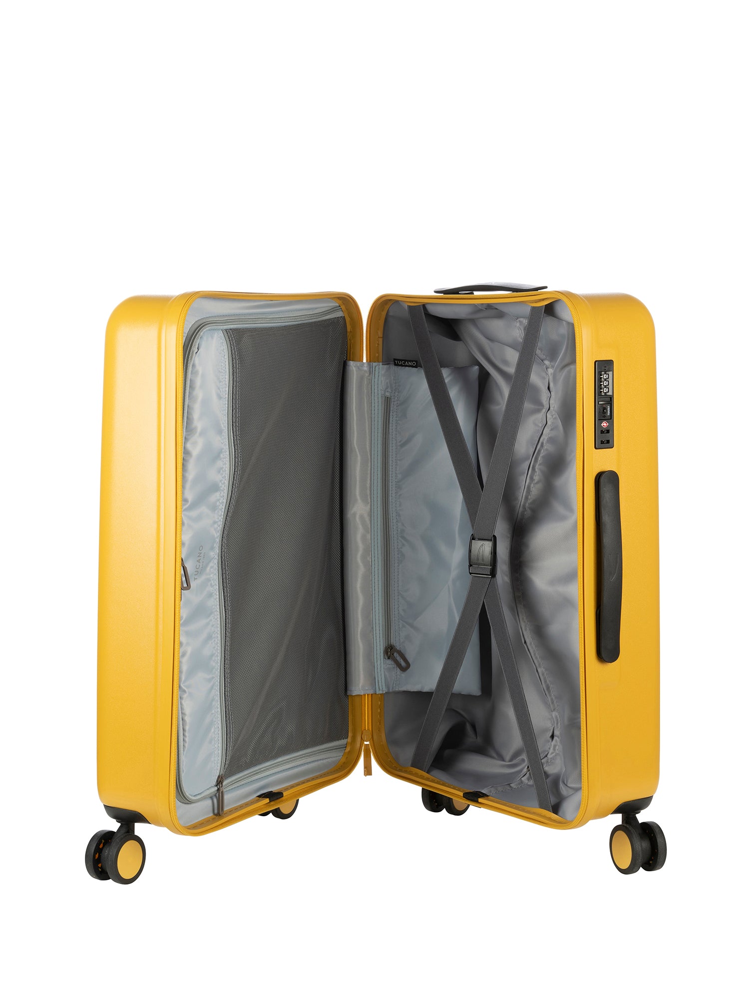 Valigia Unisex Policarbonato Con Zip BTRTED-M-Giallo Tucano