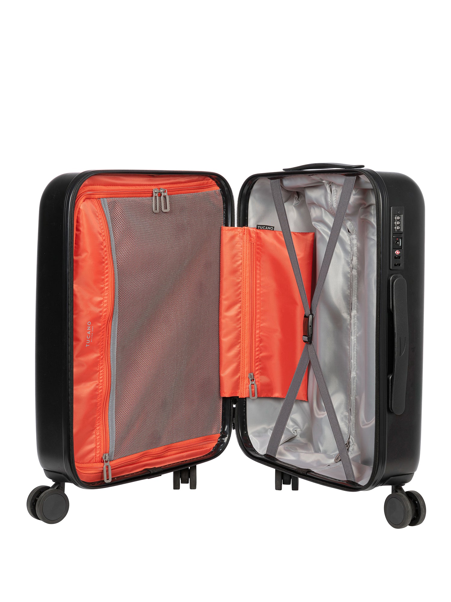 Valigia Unisex in Policarbonato Con Zip BTRTED-S-Nero Tucano