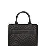 Borsa a mano da donna 100% gomma FLAT BUBY WAVE M -BLACK-CDF Marc Ellis
