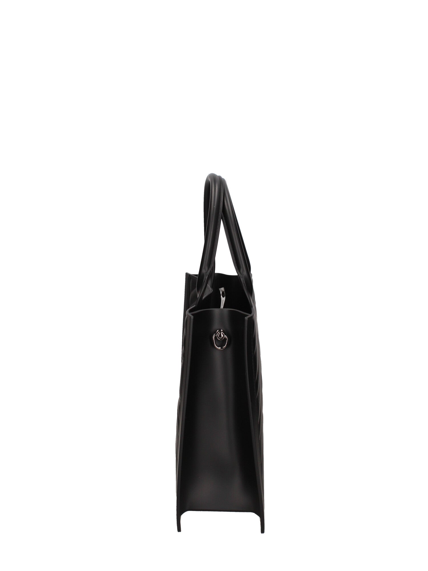 Borsa a mano da donna 100% gomma FLAT BUBY WAVE M -BLACK-CDF Marc Ellis