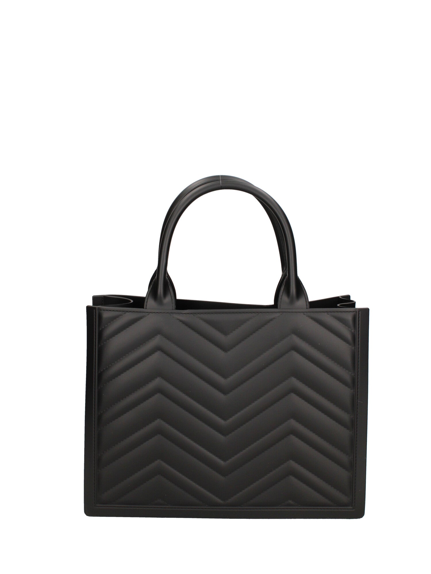 Borsa a mano da donna 100% gomma FLAT BUBY WAVE M -BLACK-CDF Marc Ellis