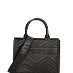 Borsa a mano da donna 100% gomma FLAT BUBY WAVE M -BLACK-CDF Marc Ellis