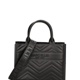 Borsa a mano da donna 100% gomma FLAT BUBY WAVE M -BLACK-CDF Marc Ellis