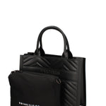 Borsa a mano da donna 100% gomma FLAT BUBY WAVE M -BLACK-CDF Marc Ellis