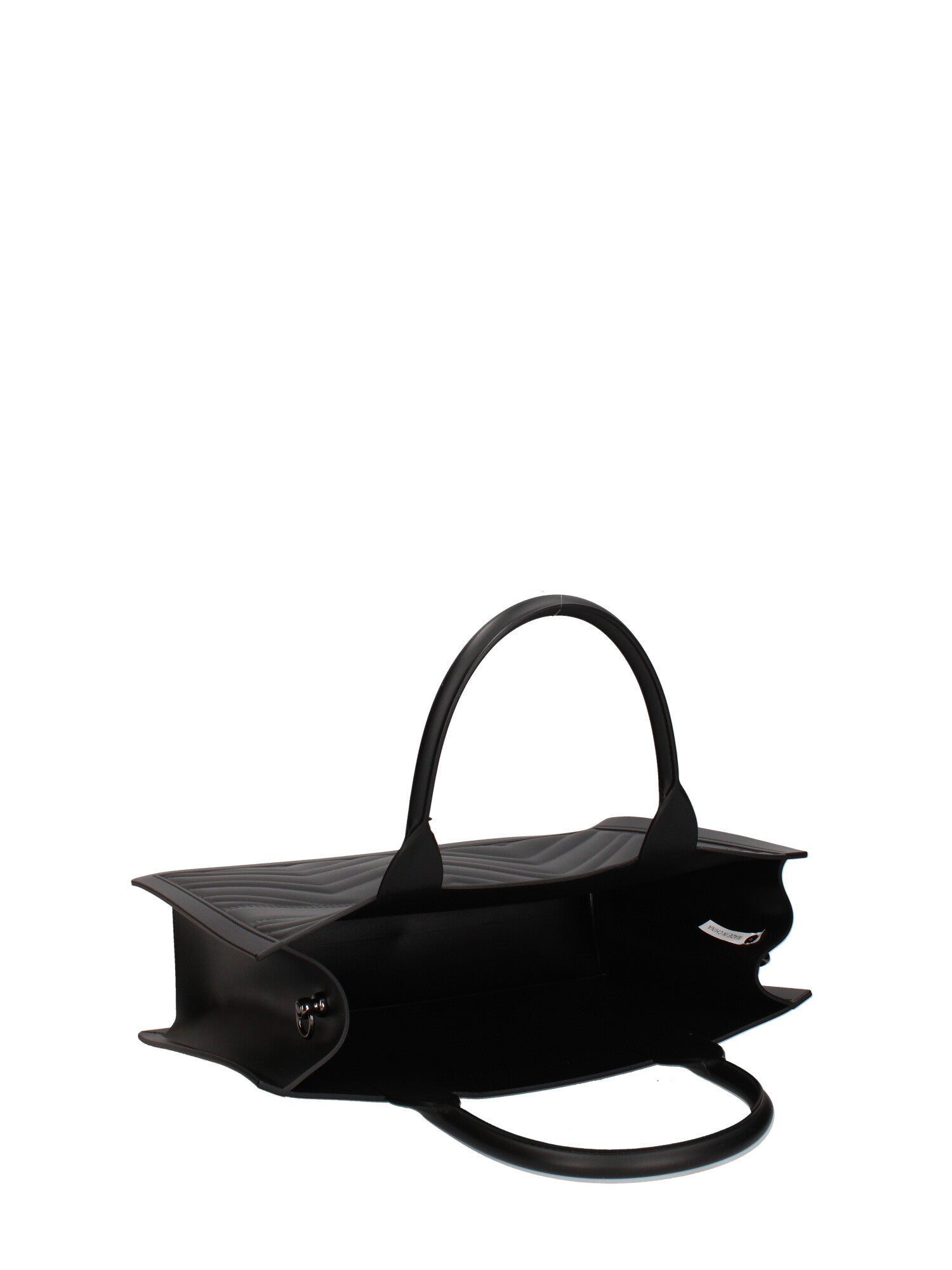 Borsa a mano da donna 100% gomma FLAT BUBY WAVE M -BLACK-CDF Marc Ellis