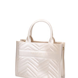 Borsa a mano da donna 100% gomma FLAT BUBY WAVE M -WHITECAP-LIGHT GOLD Marc Ellis